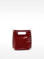 Bolso Tote Con Efecto Craquelado rojo