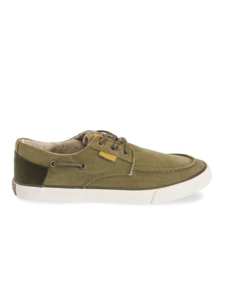 ZAPATO NÁUTICO EN CANVAS BICOLOR Verde