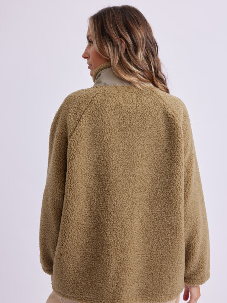 Campera Sherpa Verde Oliva