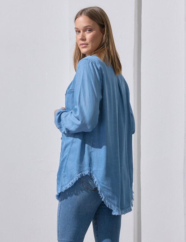 Camisa Tencel Flecos JEAN