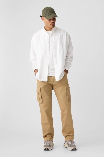 Pantalon Straight Cargo Hombre Perfect Khaki