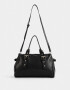 City Cartera Bowling Con Hebillas - Negro