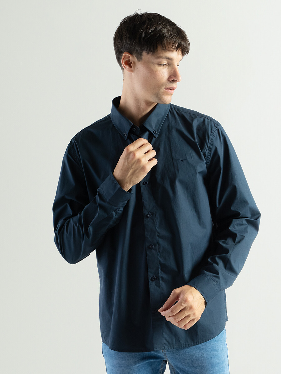 Camisa Manga Larga Algodón Principe - Marino 