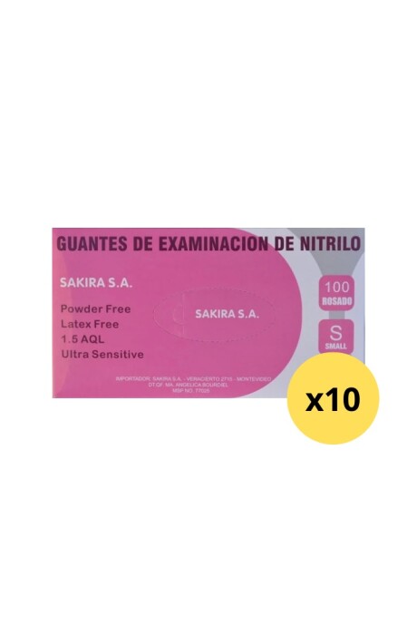 Guantes de Nitrilo Caja x 100 unidades OFERTA CAJA CERRADA X 10 Rosado