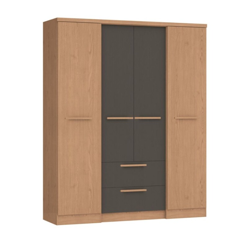 Ropero Aspen 4 Puertas 2 Cajones Angelin/Titanio Ropero Aspen 4 Puertas 2 Cajones Angelin/Titanio