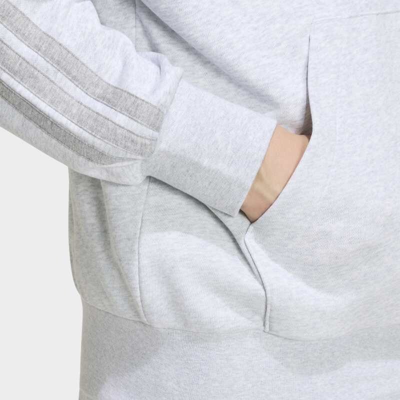Canguro Adidas Capucha Essentials 3 Rayas Gris
