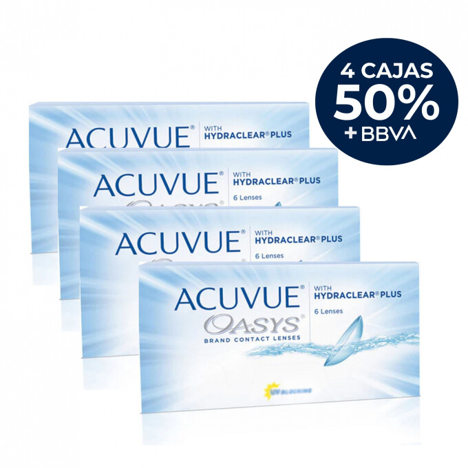 Acuvue Oasys Promo 2 + 2 cajas de regalo + liquido Arlyt de regalo! Esférico