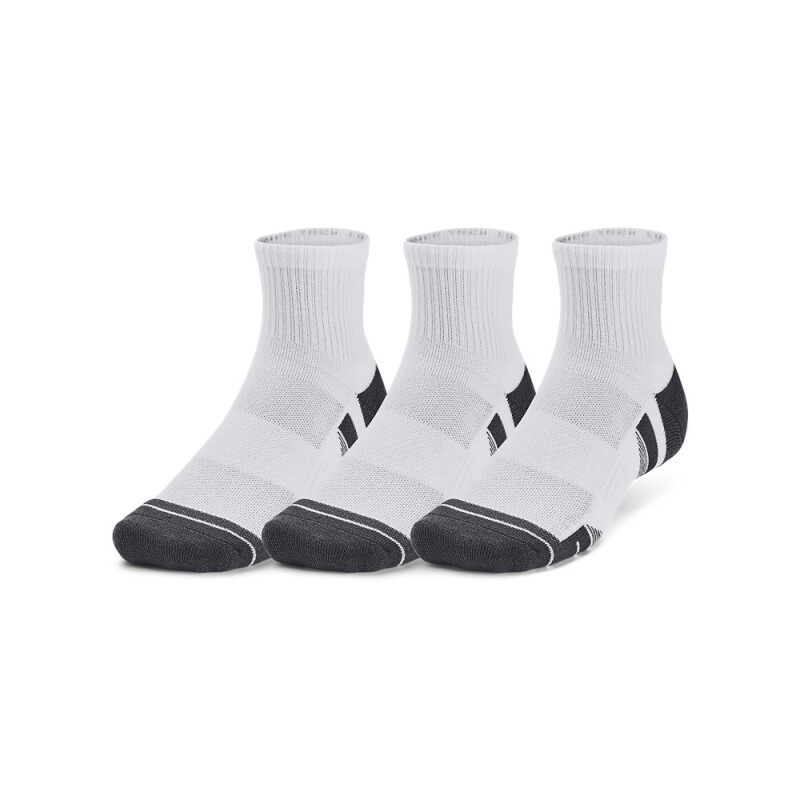 UA Performance Tech 3pk Qtr-WHT WHT-100