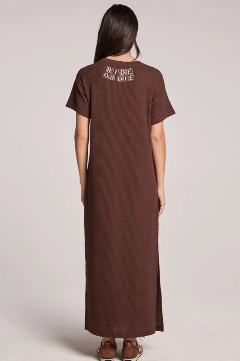 VESTIDO LARGO VINTAGE SOUL Marron