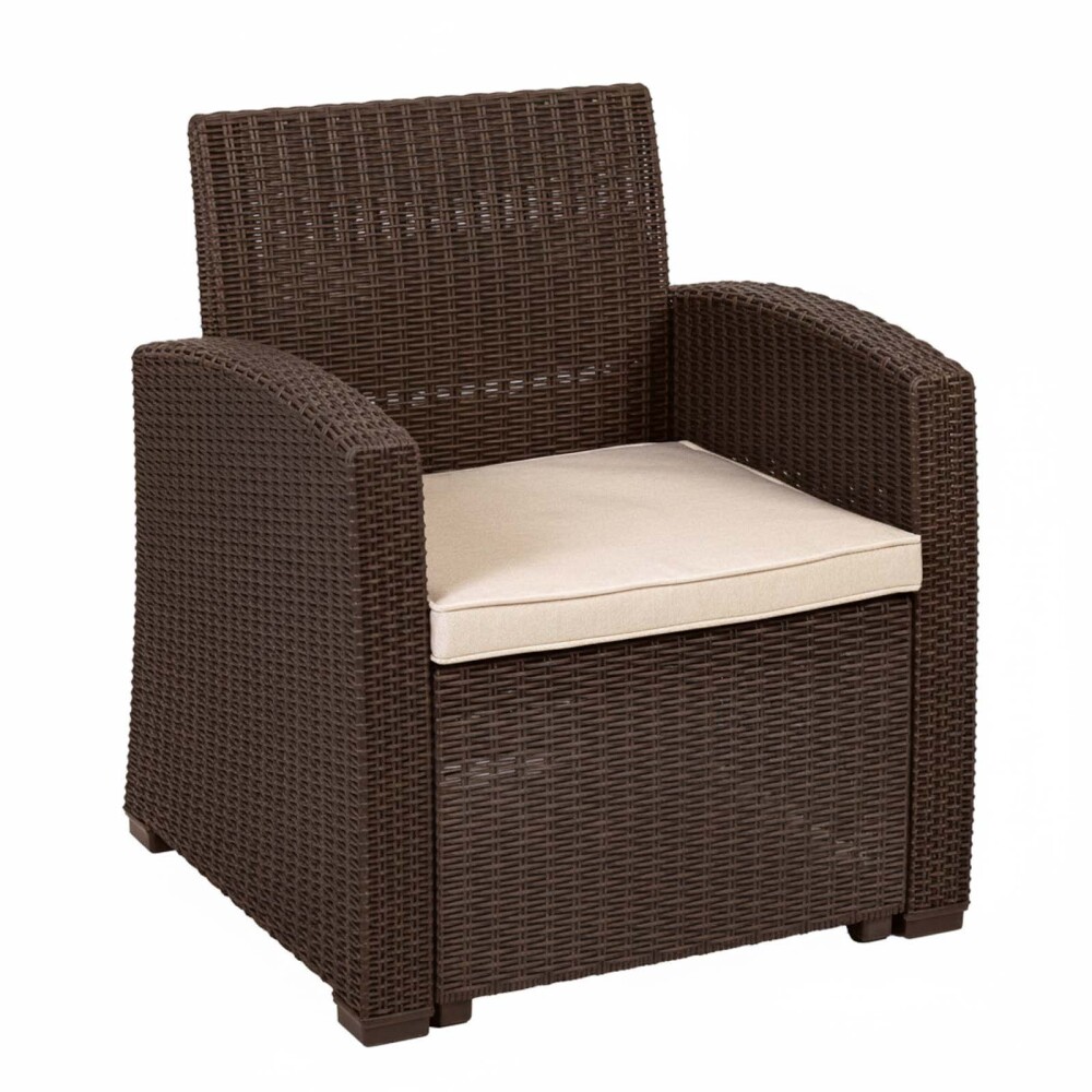 SET TERRAZA POLIPROPILENO MARRON MADRID