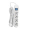 ALARGUE 4 SCHUKO2P+T Alargue 4 (Schuko 2P+T) con Interruptor 10A 3m Blanco
