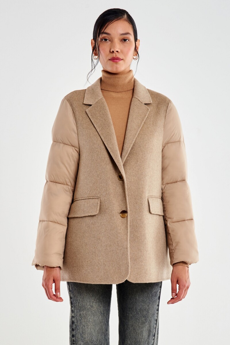 CHAQUETA COMBINADA Beige