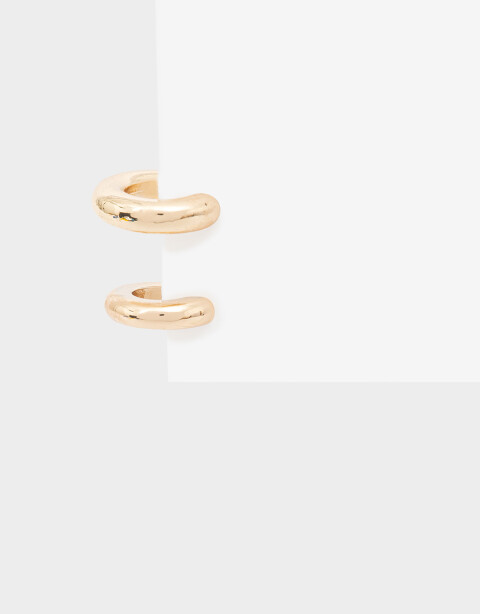 Aros Sets Metal Set De Earcuff Metal Bold - Dorado