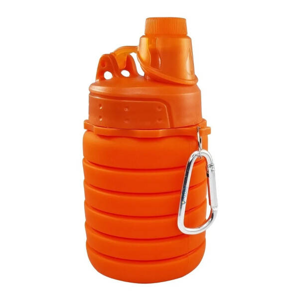 Botella Plegable De Silicona Caramañola Deportiva Libre Bpa Variante Color Naranja
