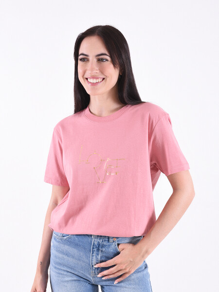 REMERA LOVE ROSA VIEJO