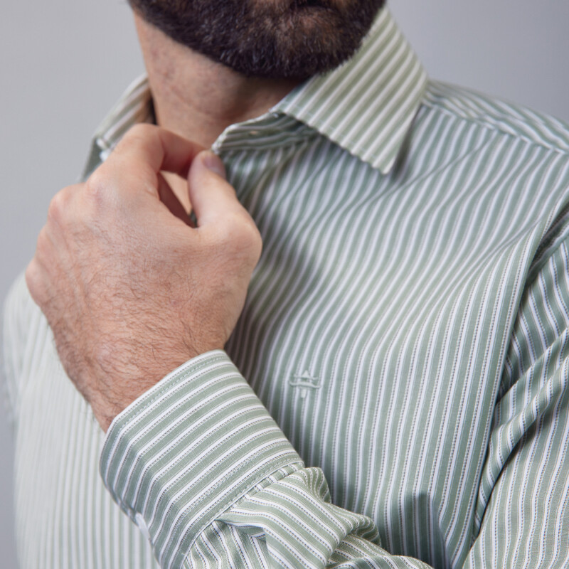 Camisa Luxury Verde rayado