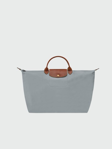Longchamp -Bolso de viaje Longchamp plegable con cierre y asa corta, Le pliage Gris