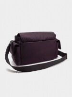 Bolso Bandolera De Nylon Con Solapa burdeos