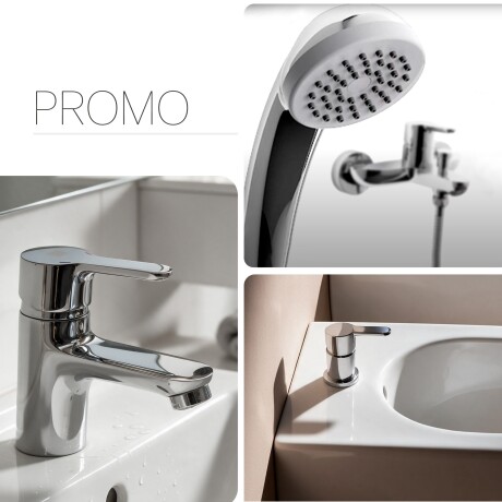 JUEGO DE GRIFERIA LAVATORIO, BIDET Y DUCHA EXTERIOR CROMO