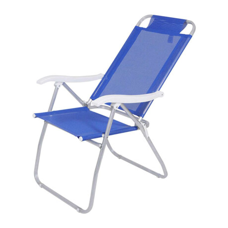 Silla Plegable de Aluminio 4 Posición Azul