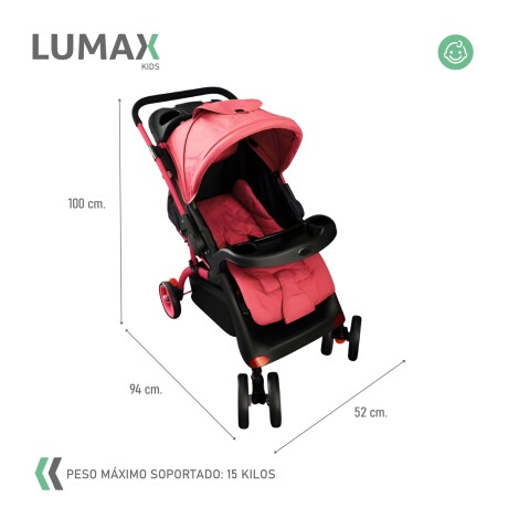 Coche de bebé Premium Lumax con asiento para auto Rojo