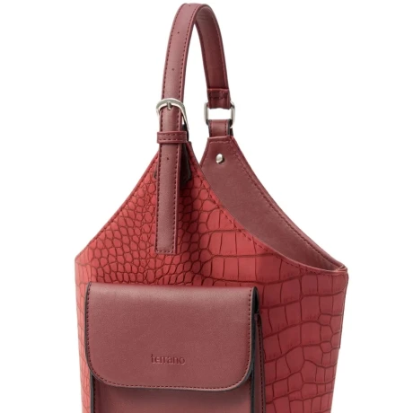 Matera Bolsito Terrano Croco con Bolsillo BORDEAUX