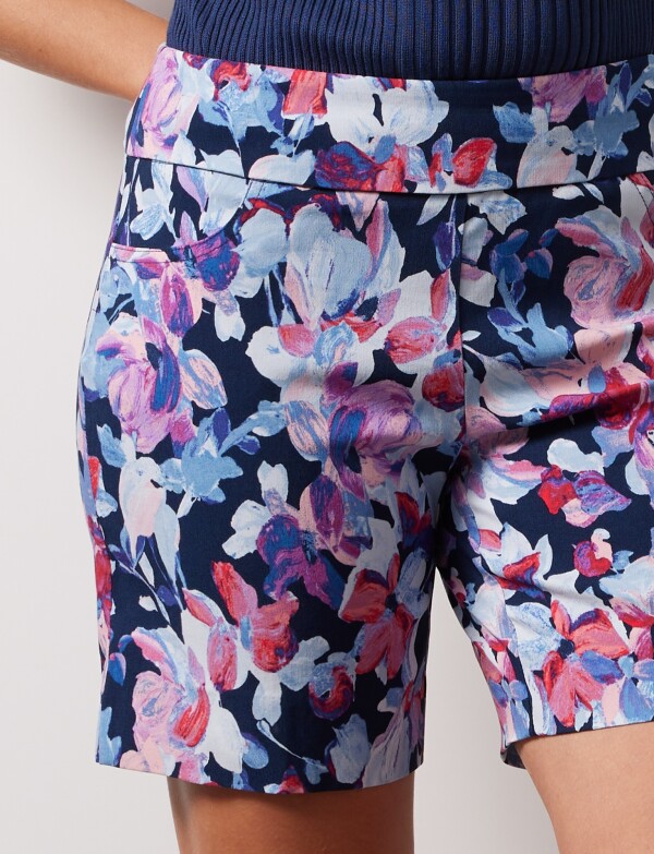 Short Pull On Rinted MULTI/AZUL