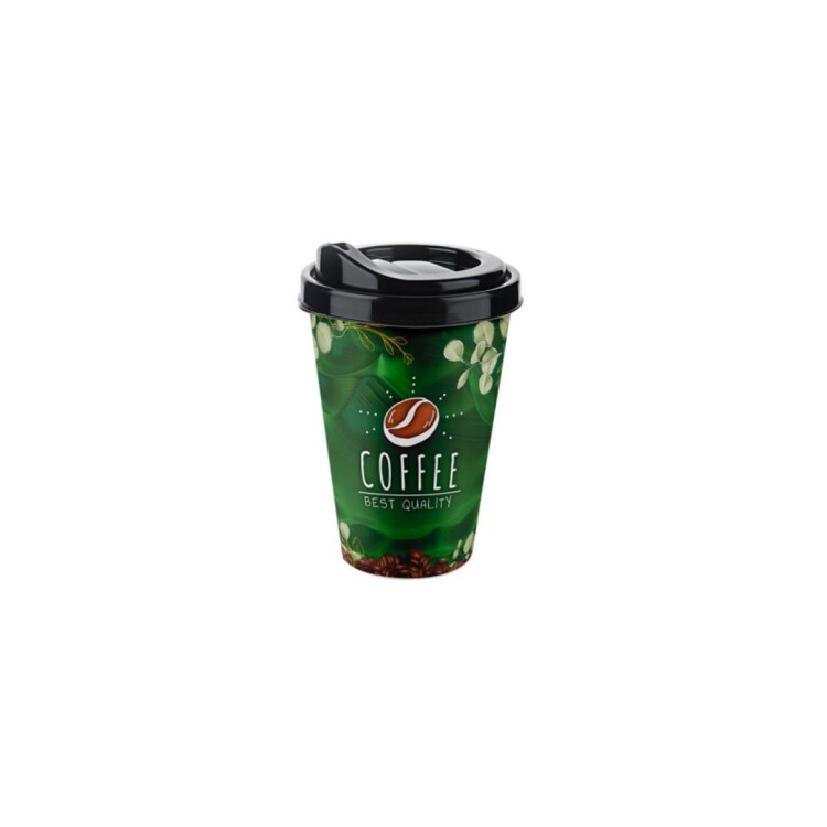 VASO CON TAPA COFFEE Sin color