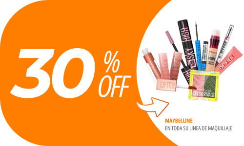 Maquillaje Maybelline con 30% OFF