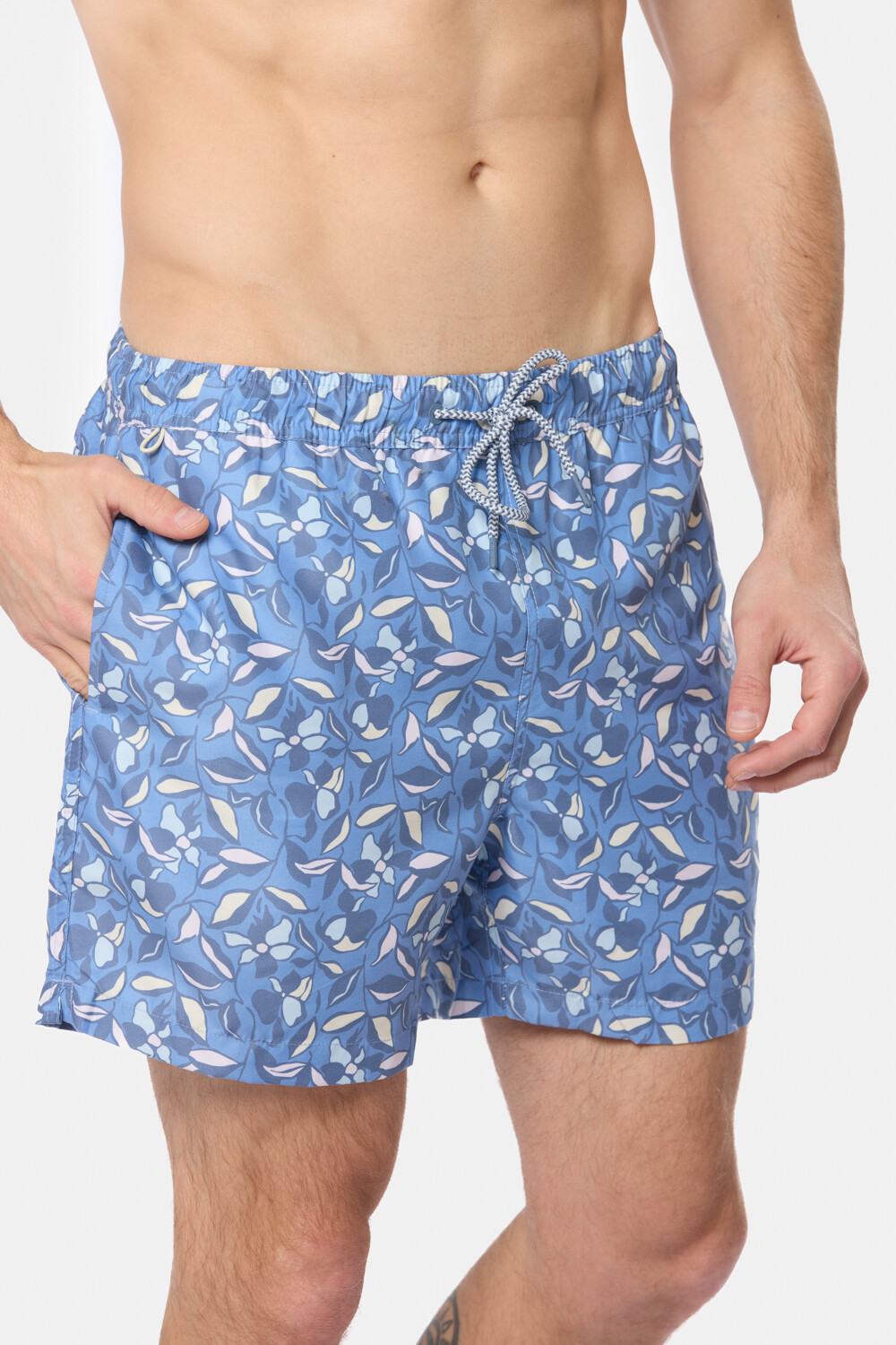 SHORT DE BAÑO ESTAMPADO Azul