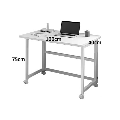 Escritorio Plegable con Ruedas 100cm MDF Metal 718-3 001