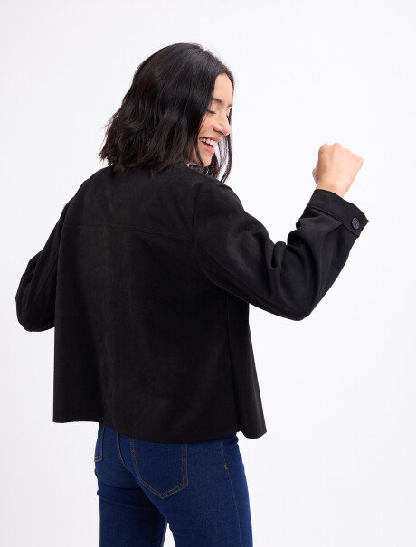 Chaqueta suede negro