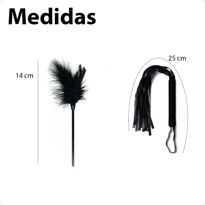 Set De BDSM Sado De 14 Piezas Negro