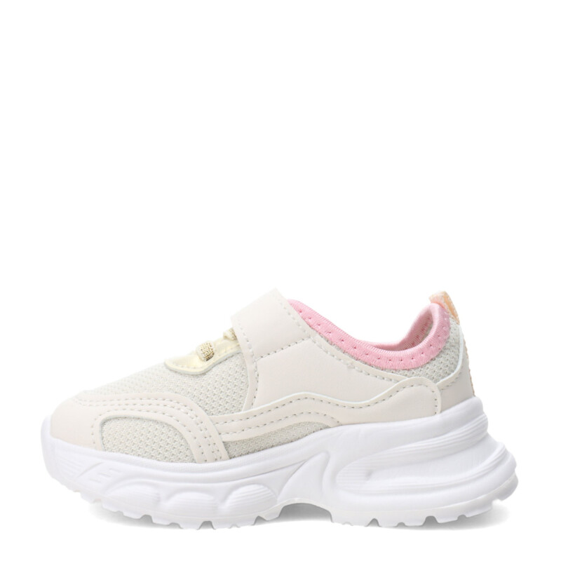 Championes de Niña MINI Miss Carol FLIPPER con velcro Beige