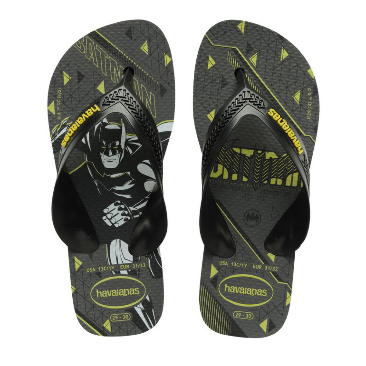 Sandalias Infantiles Havaianas Kids Max Heroes Havaianas - Negro - Amarillo 