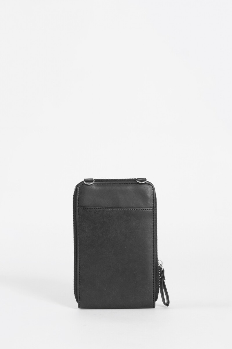 Porta celular tarjetero negro