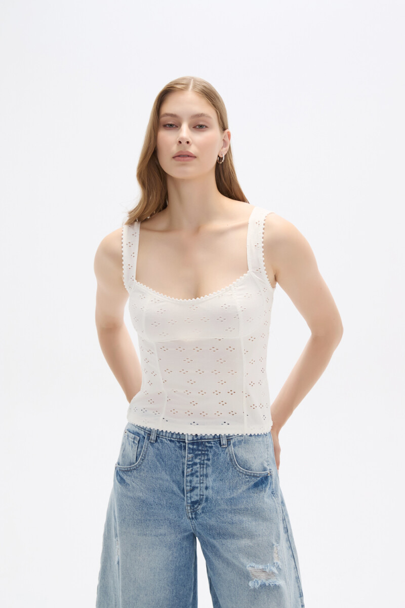 Tops Riala - Marfil / Off White 