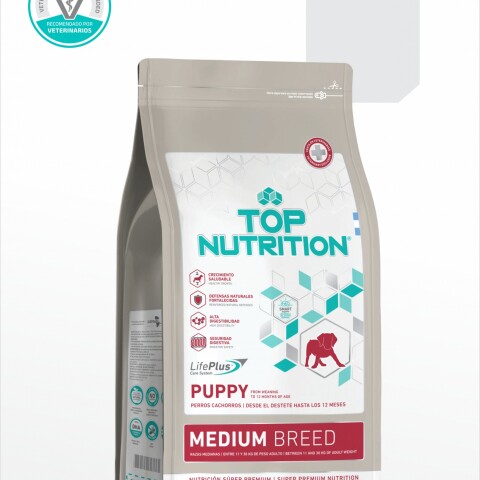 TOP NUTRITION PERROS CACHORROS RAZAS MEDIANAS X 7,5 KG Top Nutrition Perros Cachorros Razas Medianas X 7,5 Kg