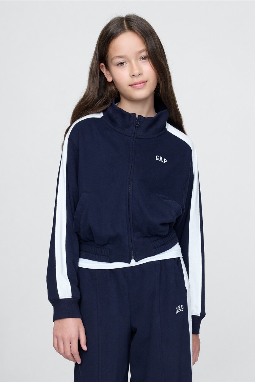 Campera Deportiva Sin Felpa Logo Gap Niña Navy Uniform