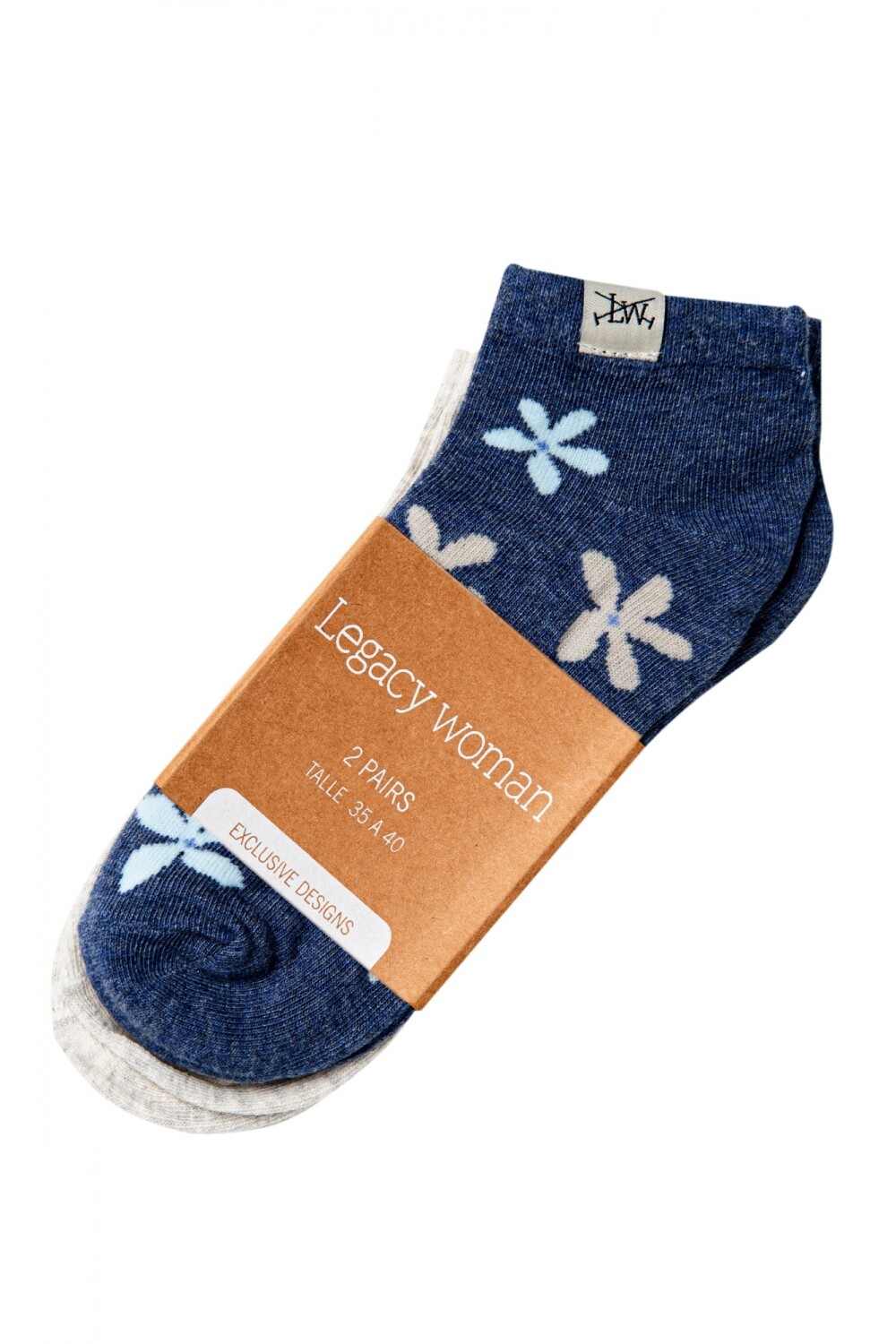 MEDIA FLORES PACK X 2 Gris