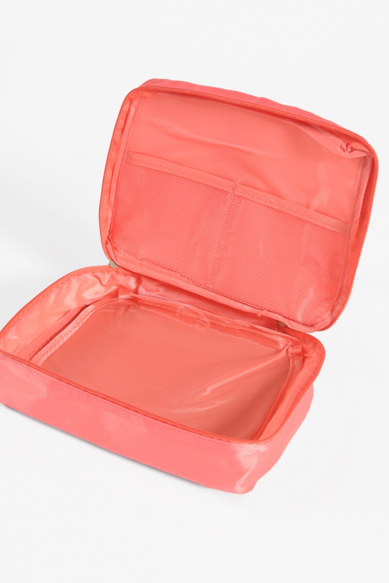 Organizador de viaje rectangular rojo