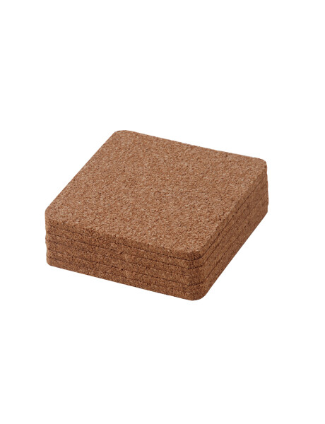 SET 6 POSAVASOS CORCHO 10x10CM MARRON SET 6 POSAVASOS CORCHO 10x10CM MARRON