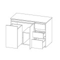 MUEBLE DE BAÑO 100 CM SIN BACHA - NEGRO MUEBLE DE BAÑO 100 CM SIN BACHA - NEGRO