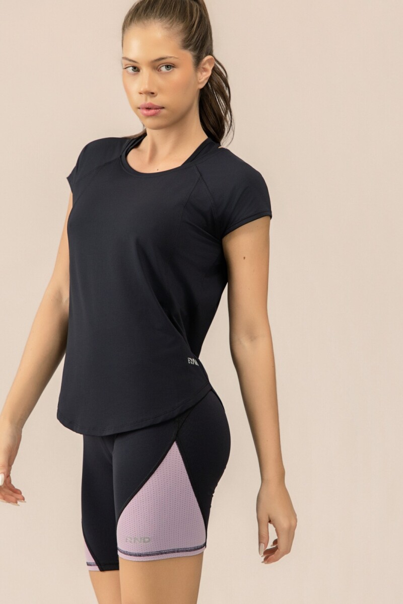 Ciclista de Supplex. Negro con lavanda