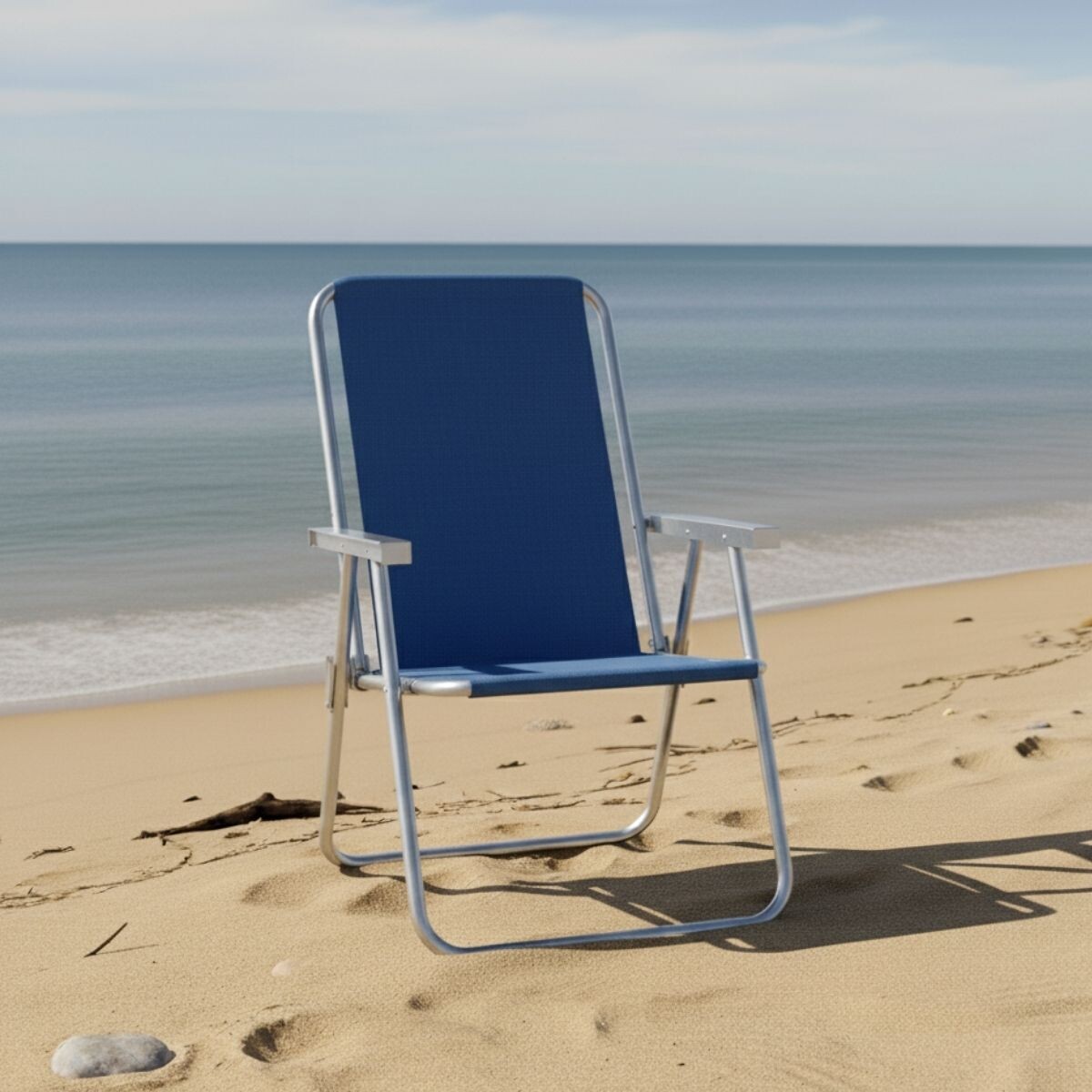 Silla Alta Conforto Aluminio - AZUL OSCURO 