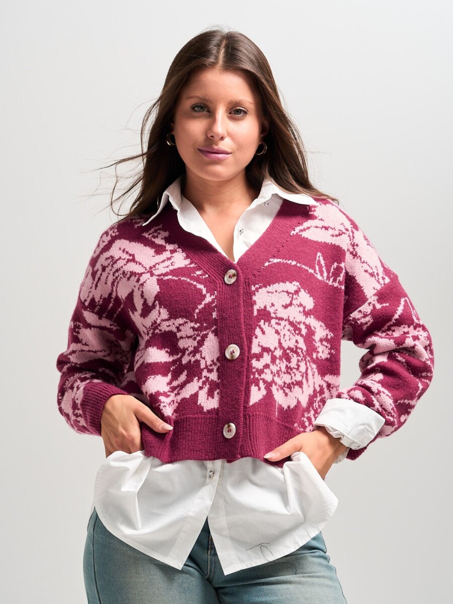 Saco Flower Slowly - Burdeo 