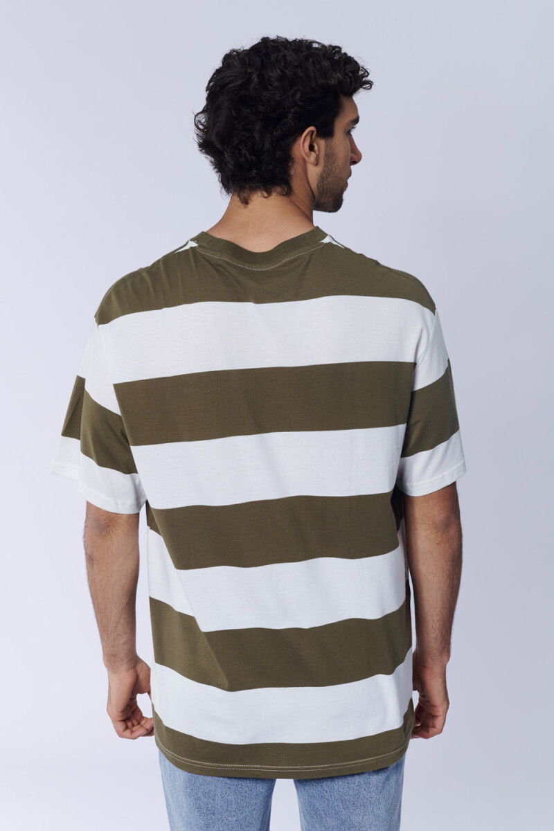 Remera rayas Verde
