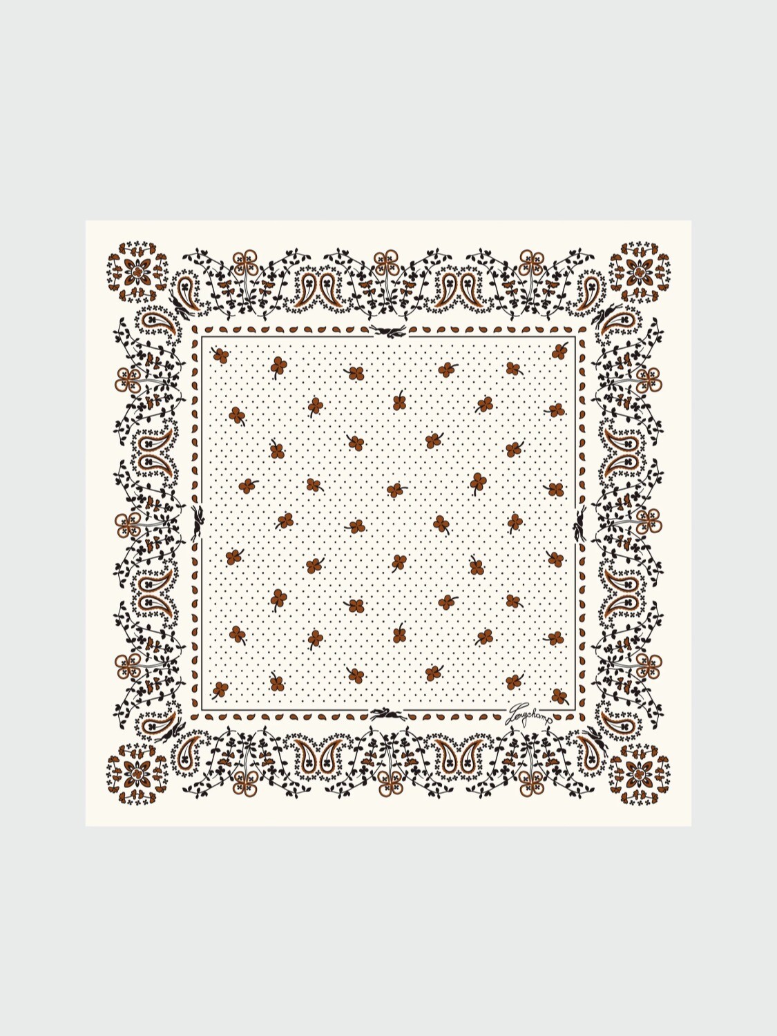 LONGCHAMP - PAÑUELO DE SEDA FRENCH BANDANA 50X50 CM M19