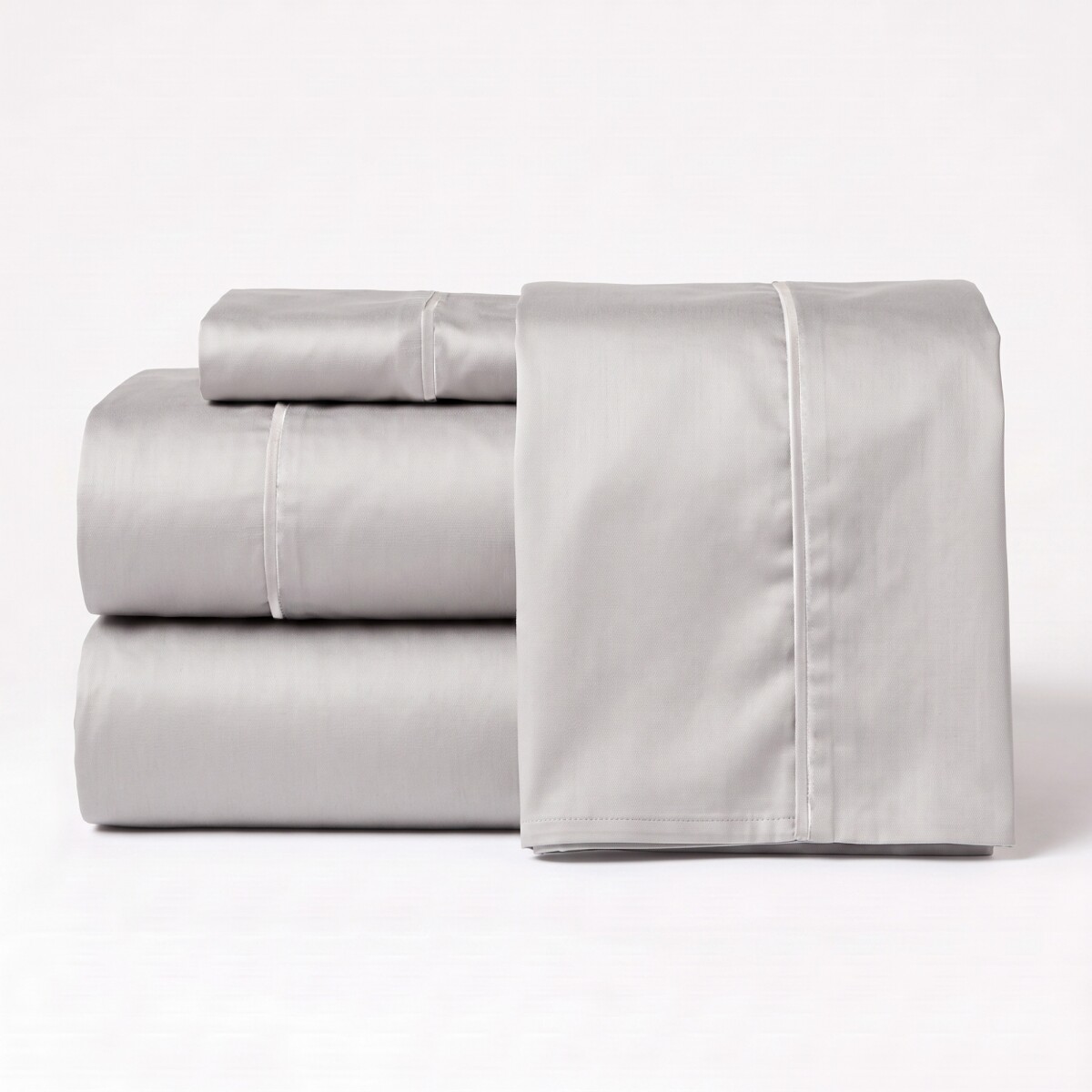 Juegos de Sábana Basic 400 hilos Gris (Bordado Gris) - Queen 