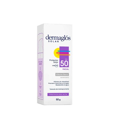 Protector Solar Dermaglós Facial Efecto Seco Spf50. 50grs. Protector Solar Dermaglós Facial Efecto Seco Spf50. 50grs.
